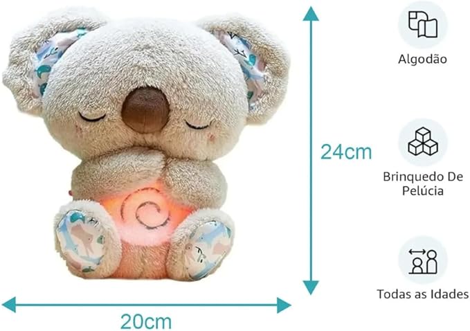 Koala Calmante com Luz e Música