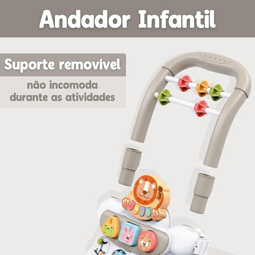 Andador Infantil Didático Musical Educativo Interativo com Reservatório de Água (Branco)