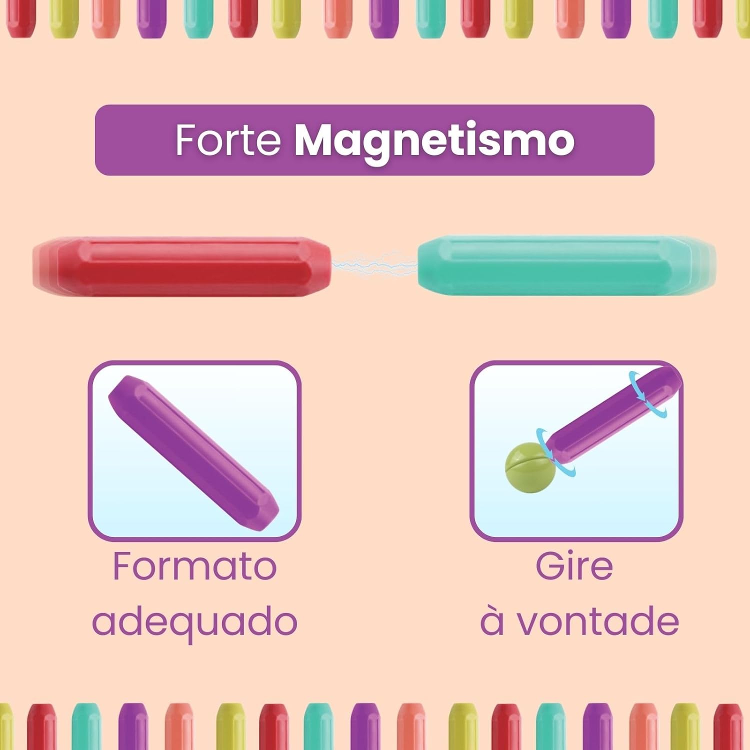 Blocos Magnéticos (64 Peças)