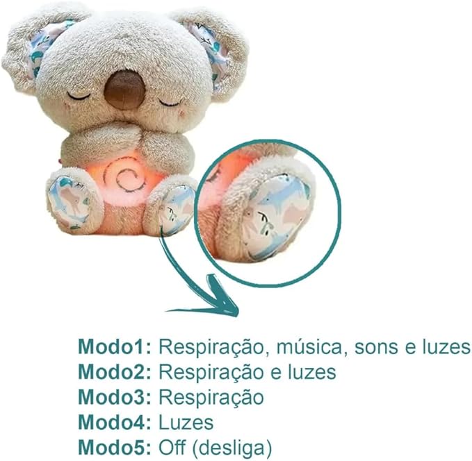 Koala Calmante com Luz e Música
