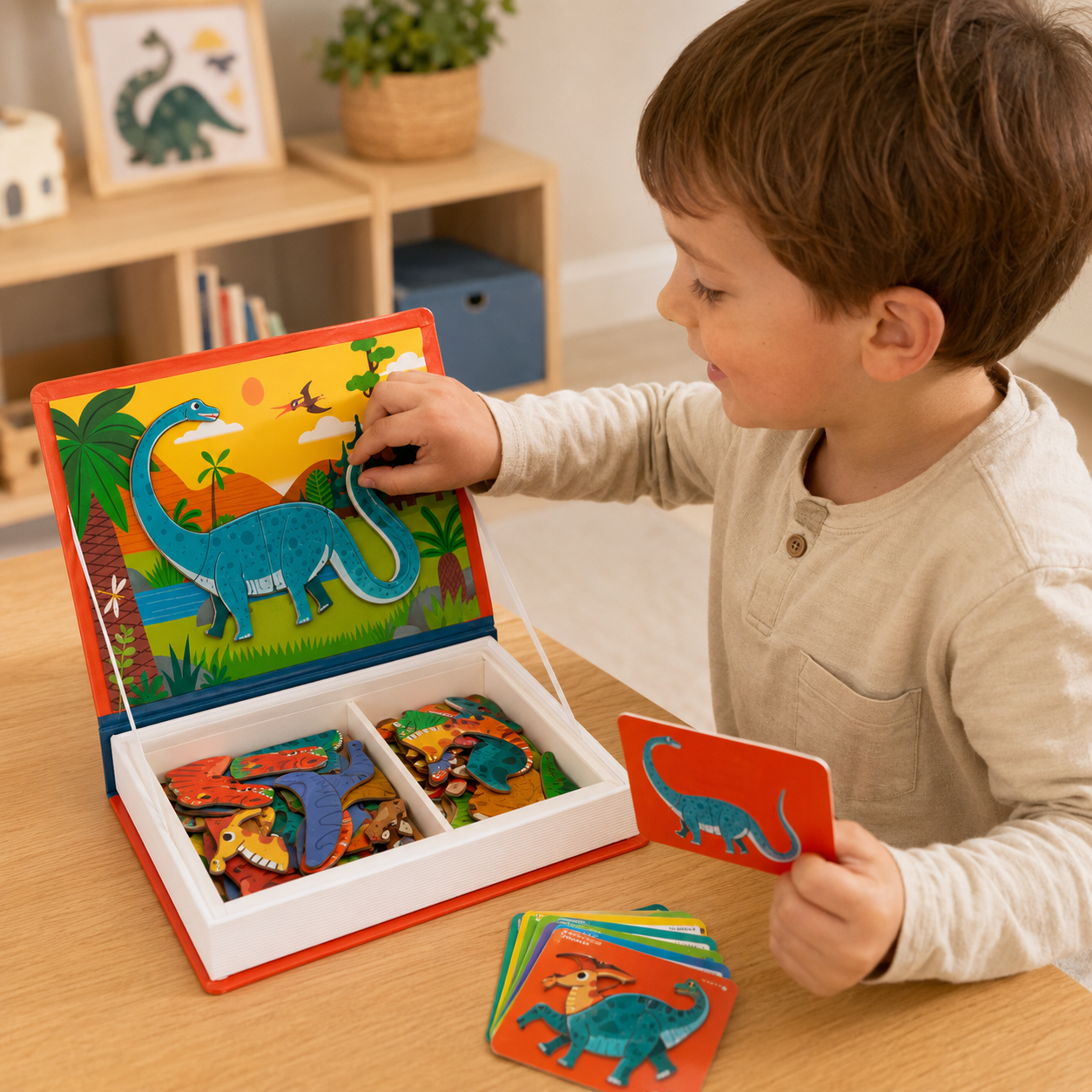 Livro Magnético Misture e Combine Dinossauros