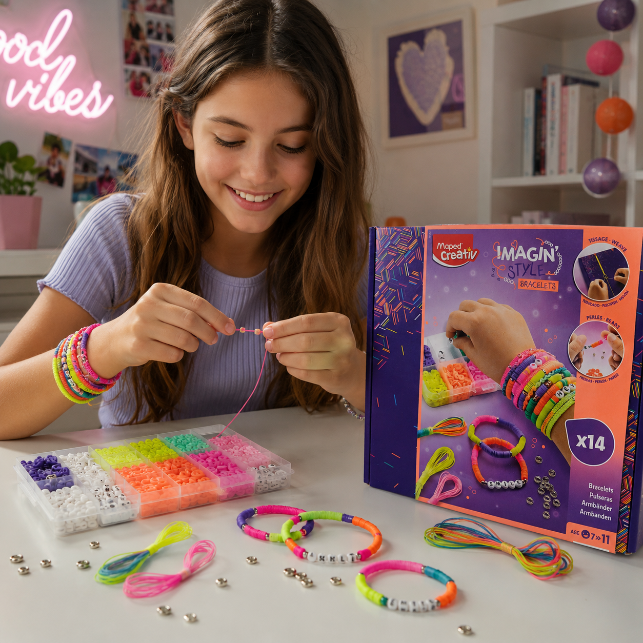 Kit Criativo de Pulseiras (Neon)
