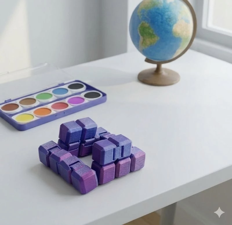 Cubo Sensorial Fidget (Foco e Estímulo Sensorial)