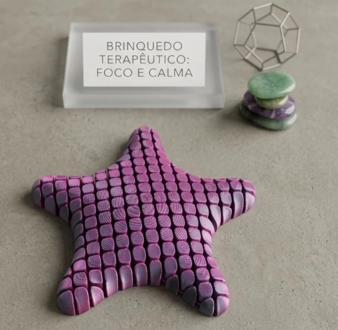 Estrela Sensorial Articulada (Calma e Estímulo Tátil)