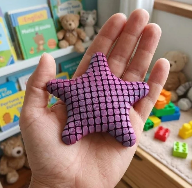 Estrela Sensorial Articulada (Calma e Estímulo Tátil)